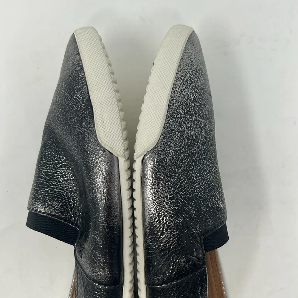 Frye Melanie Metallic Slip-On Sneakers Size 10 Excellent Condition
